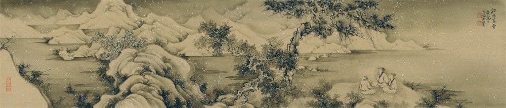 River and Sky at Dusk with Snow