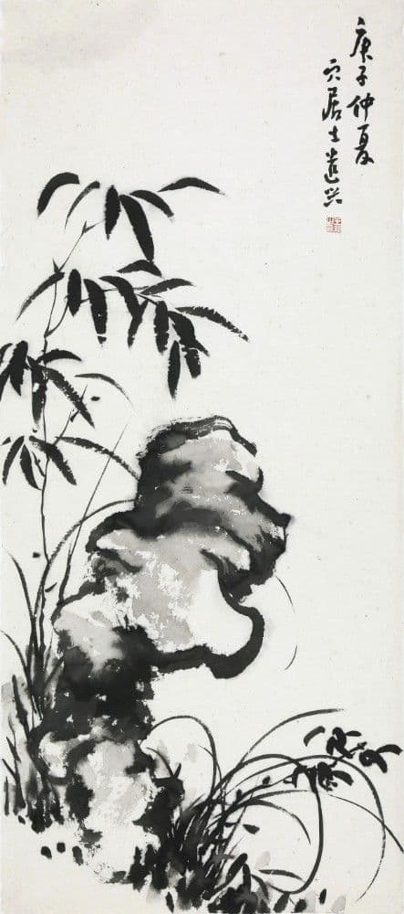 Bamboo and rock painting