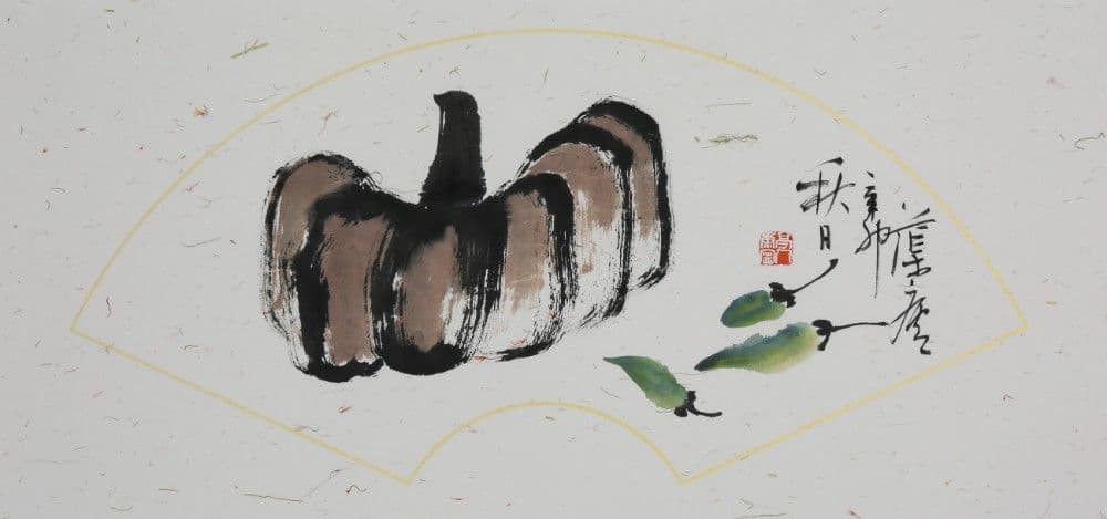 Pumpkin and Green Pepper Painting